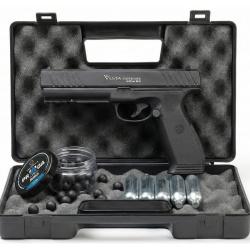 VESTA PDW50 - PACK COMPLET HOME DEFENSE : PISTOLET + 5 x 12gr CO2 + 50 BILLES + MALLETTE