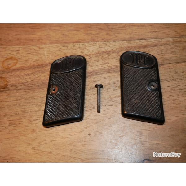 Paire de plaquettes tardives de pistolet BROWNING 1906 en 6.35mm