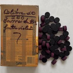 Lot de 260 bourres feutre de couleur violette cal. 10 &eacute;paisseur de 10 mm.