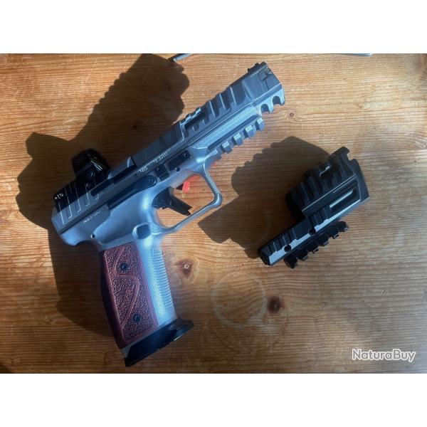 CANIK RIVAL S GRAY 9mm avec compensateur, repose pouce et point rouge M�canik MO2