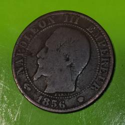 Pi&egrave;ces 5 centime 1856 Napol&eacute;on III en &eacute;tat courant!