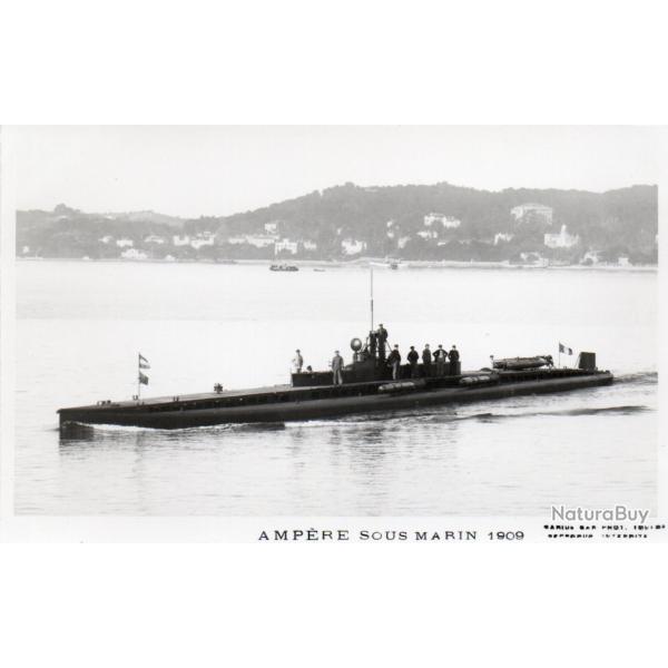 Photographie sous-marin Amp�re 1909 -N�8075