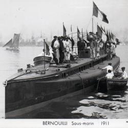 Carte postale sous-marin Bernoulli 1911 -N&deg;8080
