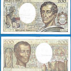 France 200 Francs 1989 Billet Montesquieu Franc