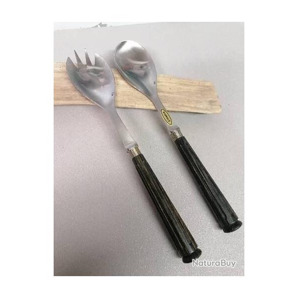 Couverts � salade bois sculpt�