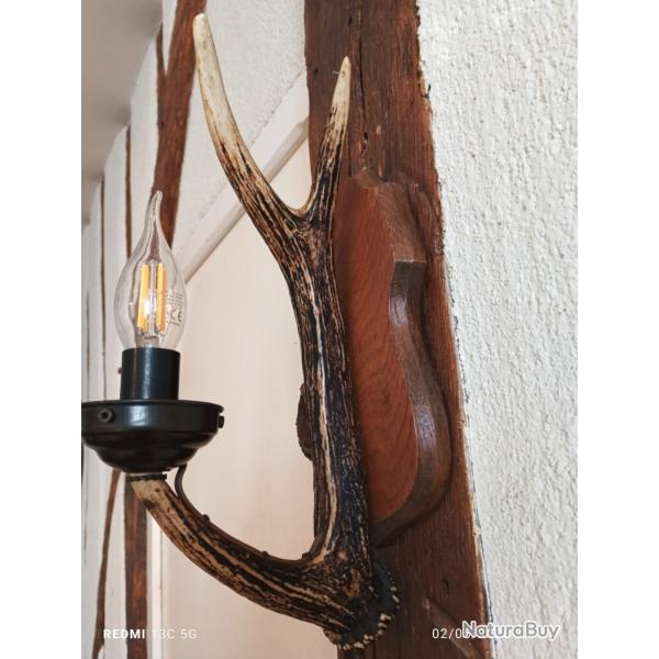 Applique murale bois de cerf