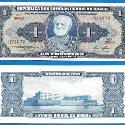 Bresil 1 Cruzeiro 1953 a 1959 Sign 6 Billet Cruzeiros