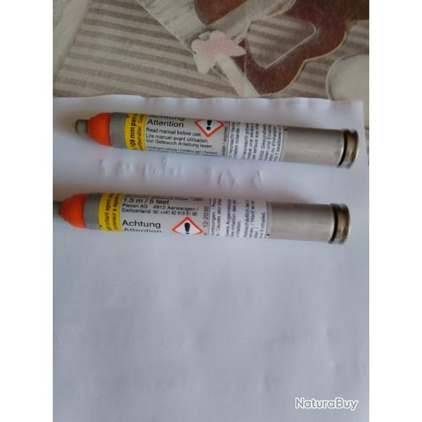 3  MUNITIONS LACRYMOGENES POUR PISTOLET JPX4  A PRIX COUTANT