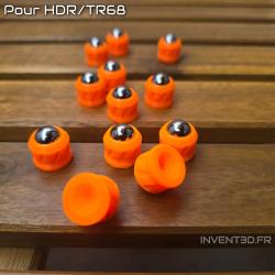 12 slugs Fluo pour HDR68 cal.68 bille 12mm poids 9g - Airsoft Orange
