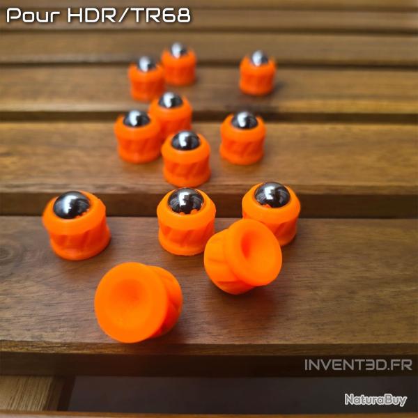 12 slugs Fluo pour HDR68 cal.68 bille 12mm poids 9g - Airsoft Orange