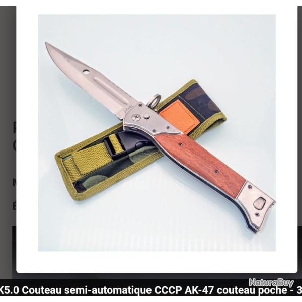 Couteau semi-automatique CCCP AK-47...