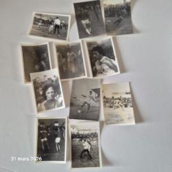 Rare, Lot de 11 photos de l'&eacute;quipe de France en entrainement &agrave; Wimereux (62), 1976 ou 77 10 photos q