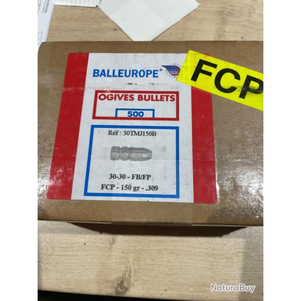 Ogives Balleurope cuivr�es 30-30 cal 309 150 gr