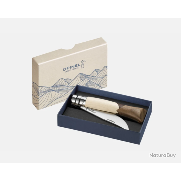 Opinel Cime 09 - Couteau Pliant N�9 Grav� | Lame Inox & Manche Bois - Made in France