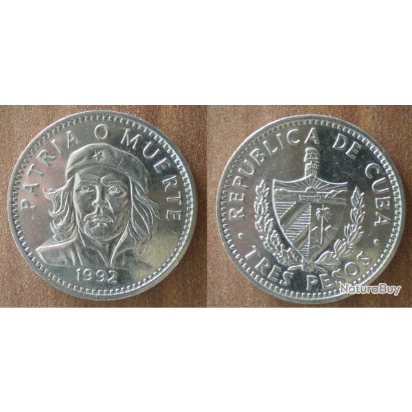 Piece Cuba 3 Pesos 1992 Che Guevara Peso