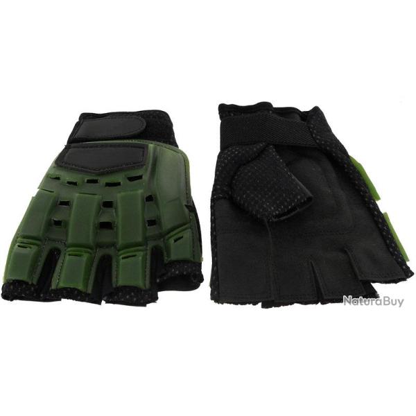 Paire de mitaine pour paintball vert S/M