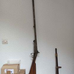 1� SANS PRIX DE RESERVE - Fusil &agrave; broche Cal.16