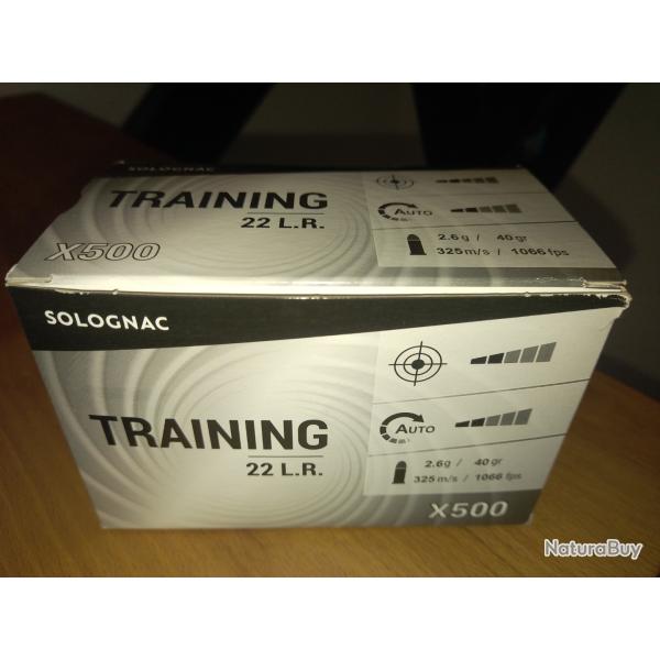 Bo�tes de 500 cartouches 22 lr solognac training