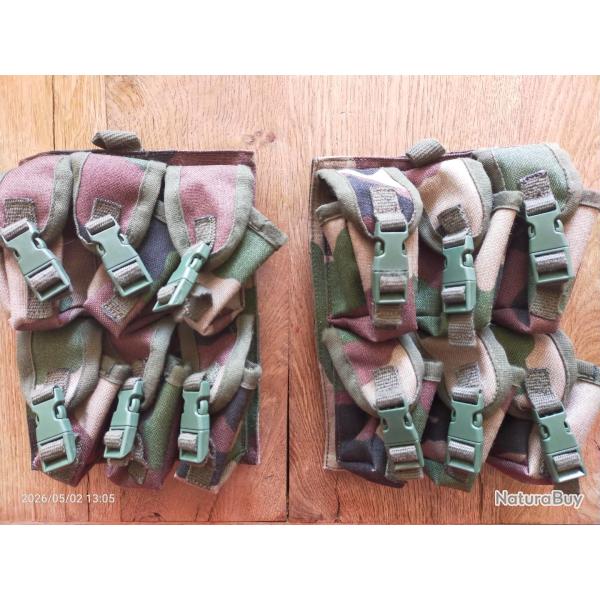 2 Pochettes neuves B6 portes grenades pour gilet de combat militaire