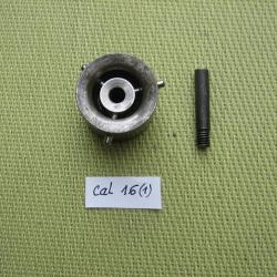 Gros lissoir d'armurier en cal 16 avec sa tige filet&eacute;e pour mandrin de perceuse