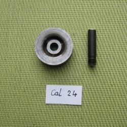 lissoir d'armurier en cal 24 avec tige de fixation pour mandrin de perceuse