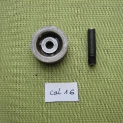 lissoir d'armurier en cal 16 avec tige de fixation pour mandrin de perceuse