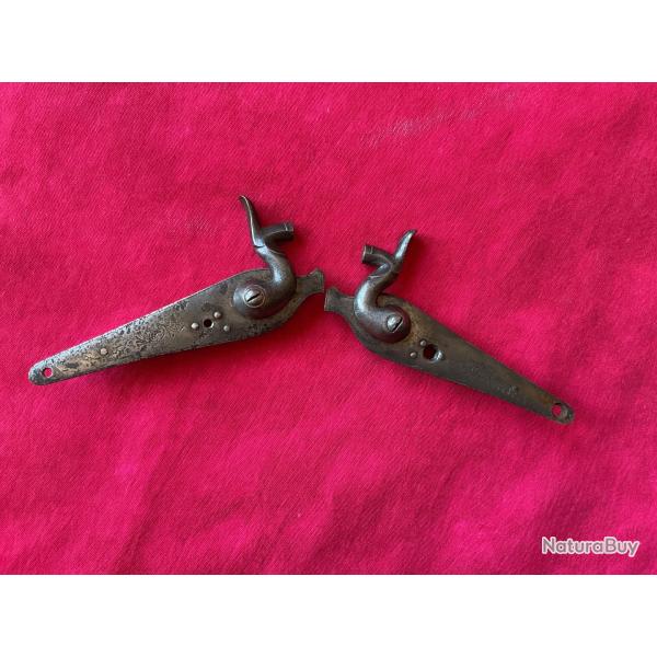 Platines compl�tes pour fusil � percussion centrale, pas de prix de r�serve