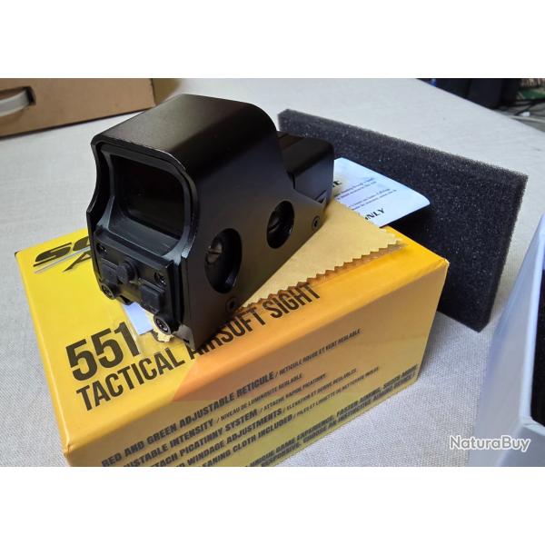 VISEUR / SOFT AIR 551 CQB Tactical airsoft sight : vert / rouge