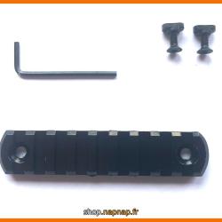 Rail picatinny: M-LOK 9, aluminium &agrave; bords arrondis