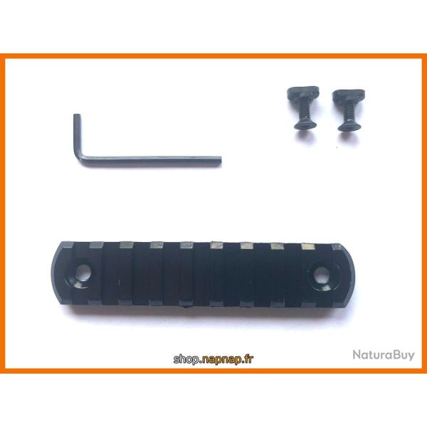 Rail picatinny: M-LOK 9, aluminium � bords arrondis