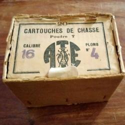 Boite de 21 cartouches m&eacute;talliques ATE Cal.16