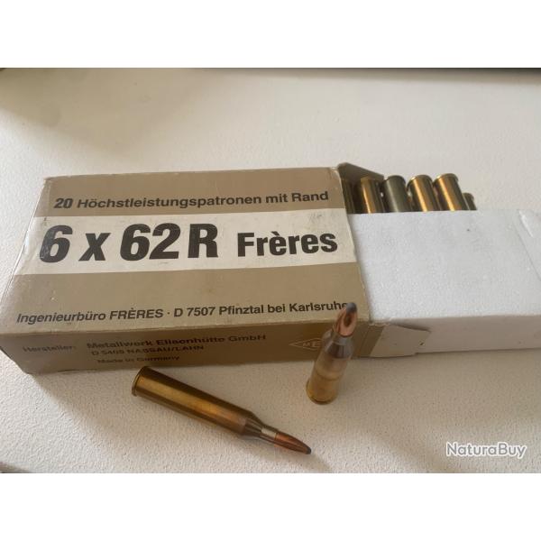 Bo�te de 20 balles 6x62R Fr�res