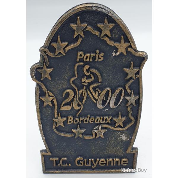 Plaque (Bronze massif) : Cyclisme Paris / Bordeaux - Ann�e 2000.
