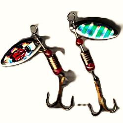 2 Cuillers tournantes pour truites, perches et autres carnassiers -2.20 gr. - CT-428