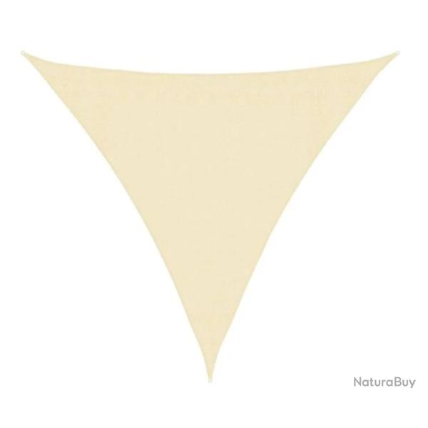 Voile ombrage PEHD cr�me 3x3x3 m 160 g/m� anti UV ext�rieur