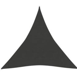 Voile ombrage PEHD anthracite 3x3x3 m 160 g/m&sup2; anti UV ext&eacute;rieur