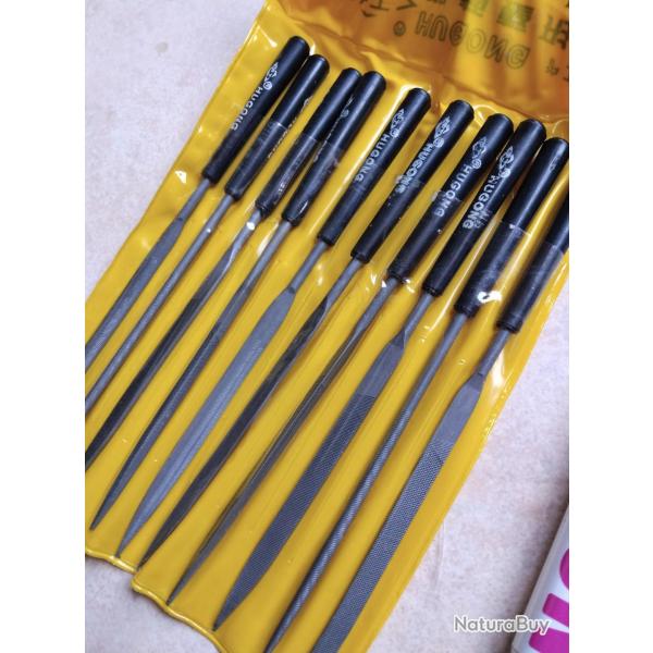 Jeu de 10 limes aiguille diverses formes NEUVES