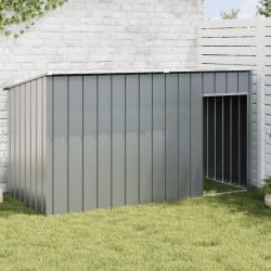 Niche pour chien avec toit anthracite acier galvanis&eacute;