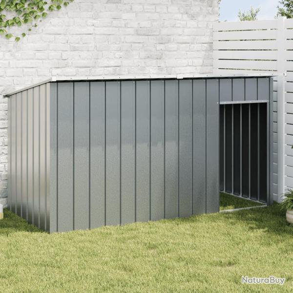 Niche pour chien avec toit anthracite acier galvanis�