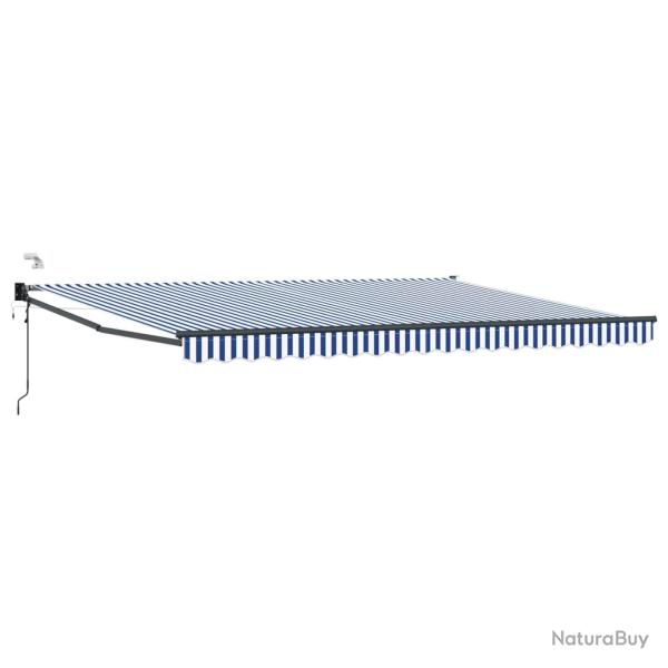 Auvent r�tractable �lectrique Bleu et Blanc 4 x 2 m