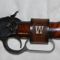 verrou levier sous garde en cuir  pour Winchester