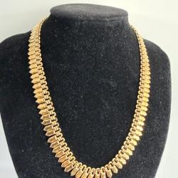 Magnifique collier or jaune 18 carats - 43 cm - collier - raz le cou