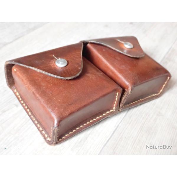 1955 Cartouchi�re en cuir Arm�e Suisse pour fusil ou carabine Schmidt Rubin