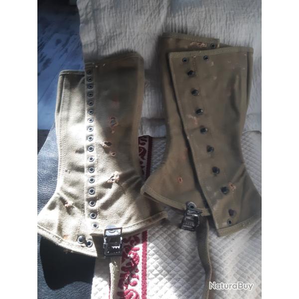 Lot Guetre militaire  us