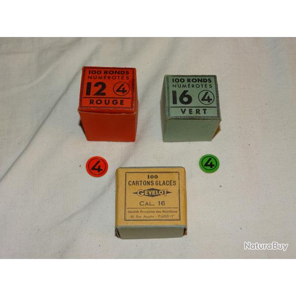 Ronds de cartouches pour rechargement cal 16 et 12