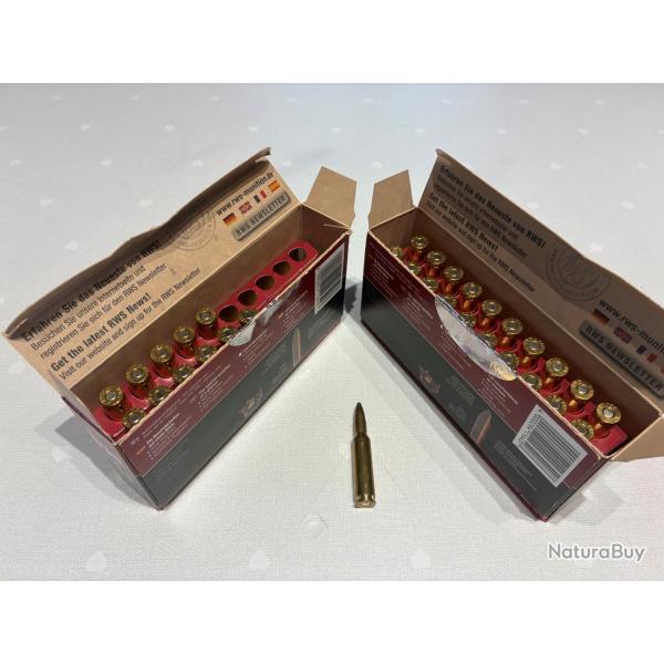 32 balles RWS TMS 50gr 222 Remington