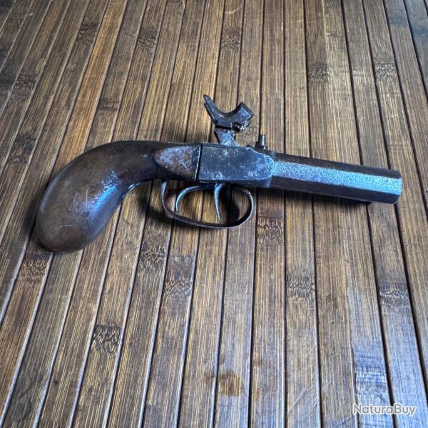 PISTOLET A PERCUSSION JUXTAPOS�S DE DEFENSE CIRCA 1840-50 Napol�on