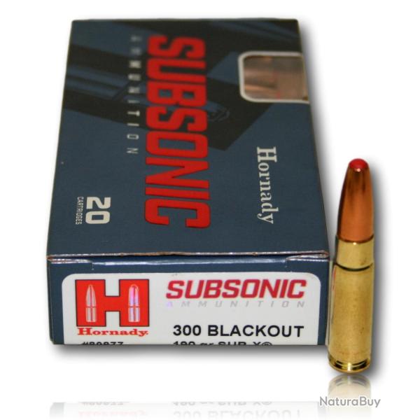 300 AAC HORNADY SUBSONIC 190 GR SUB-X BTE 20 80877