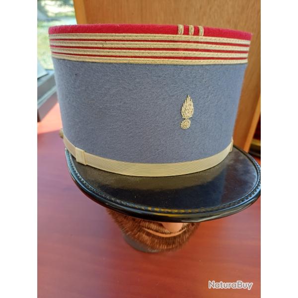 Ancien k�pi militaire de Commandant - Arme Blind�e et Cavalerie