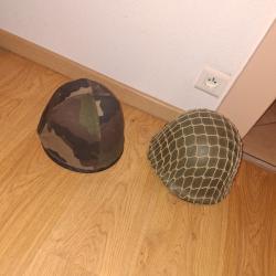 Casque fran&ccedil;ais et casque am&eacute;ricain
